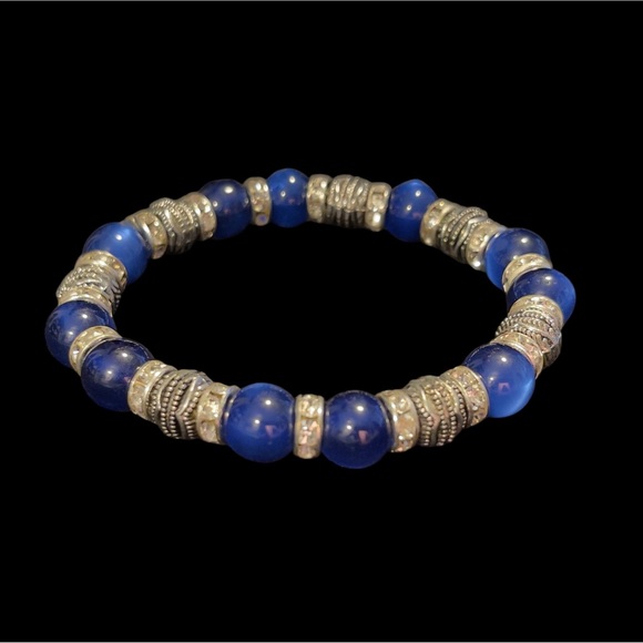 ✨3 Lustrous Stretch Bracelets with Crystal Accents✨ - Picture 3 of 5